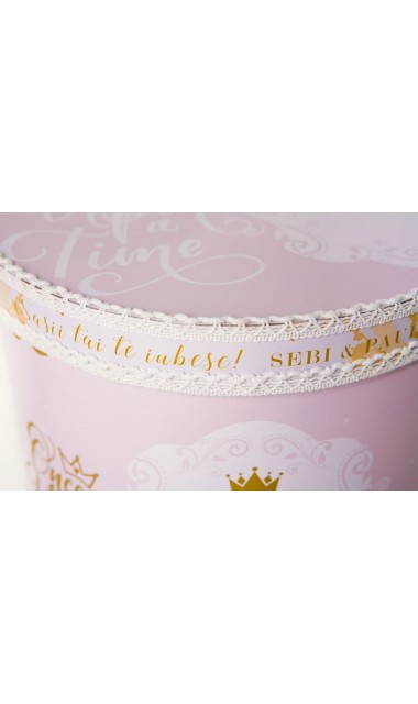 Trusou de botez brodat pentru fetite cu printese, Once upon a time 17
